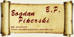 Bogdan Piperski vizit kartica